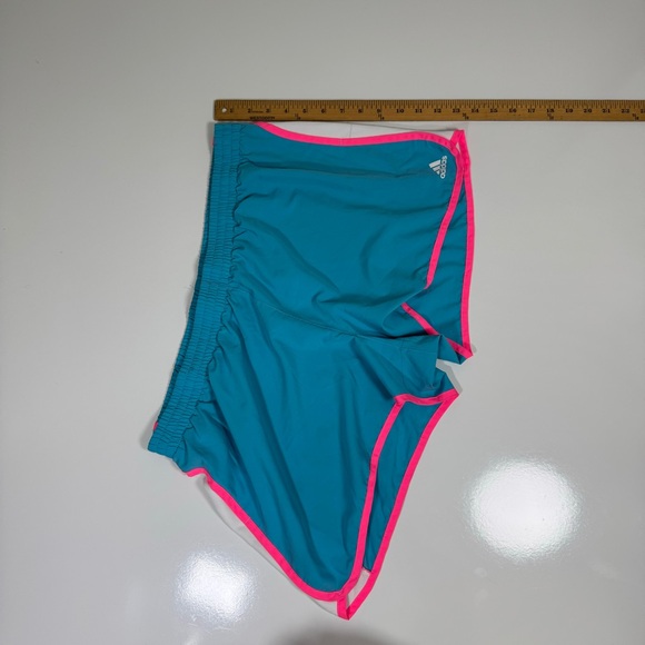 Adidas Teal Pink Trim Running Shorts Women’s M - Picture 4 of 7